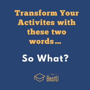 Two Words to Transform Your Activities List