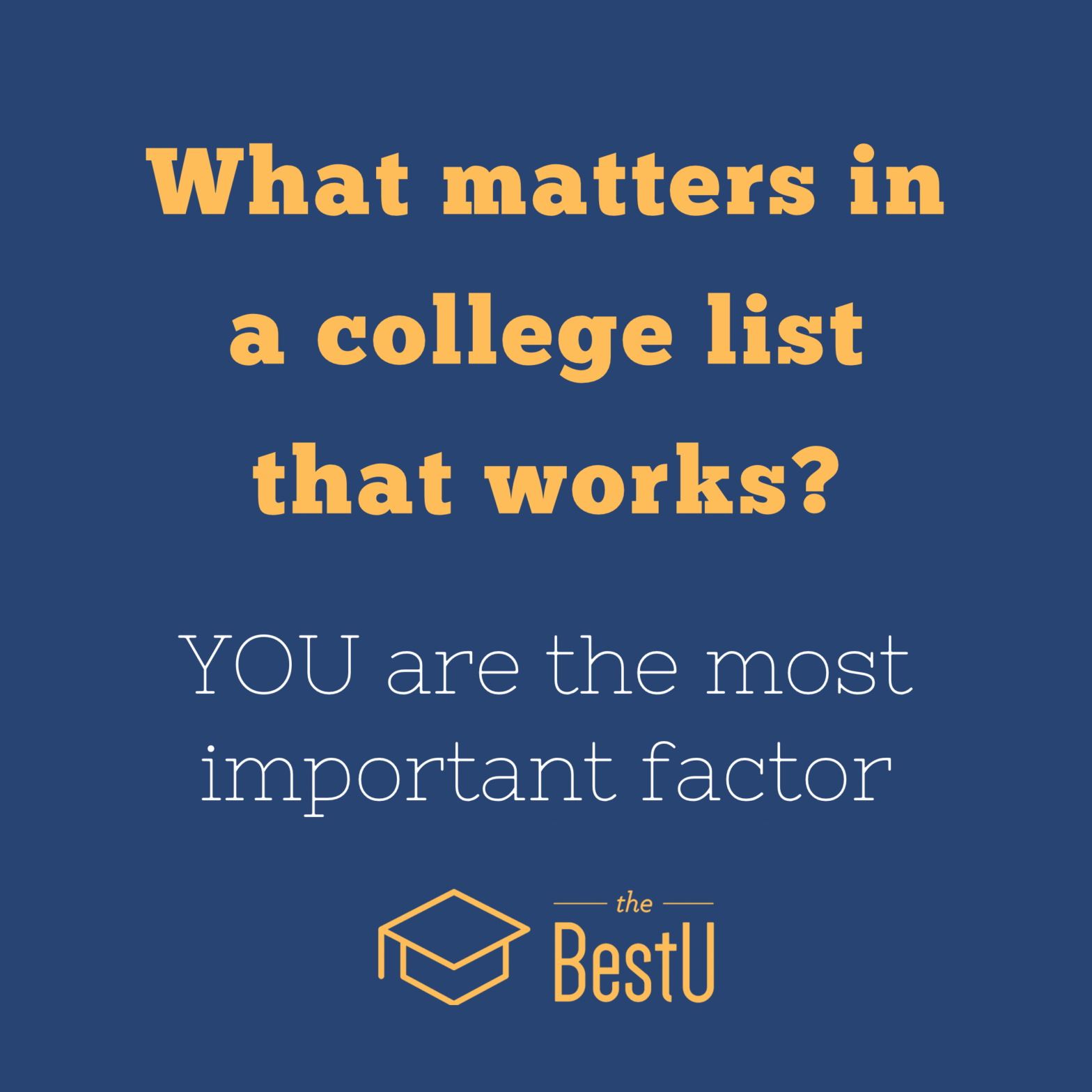 what matters in a college list