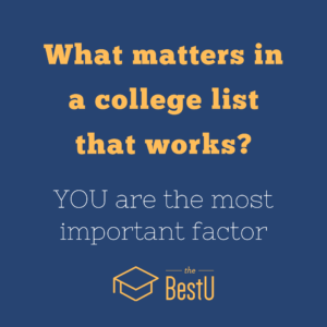 what matters in a college list